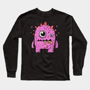 Cute purple monster Long Sleeve T-Shirt